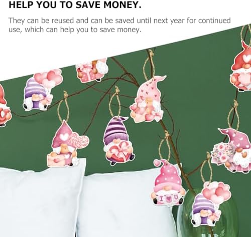 LUOZZY 16pcs Valentine Gnome Hanging Decorations