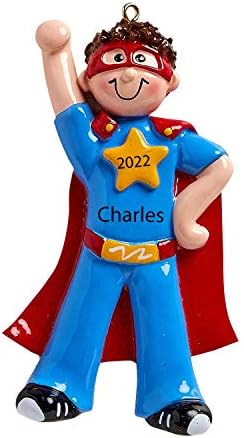 Personalized Superhero Tree Ornament for Kids 2025