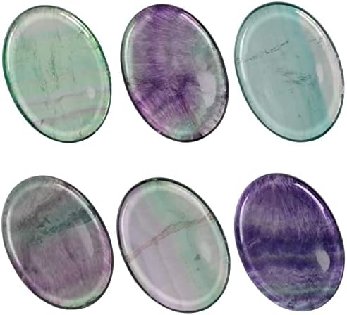 TUMBEELLUWA 4 Piece Crystal Thumb Worry Stone Set