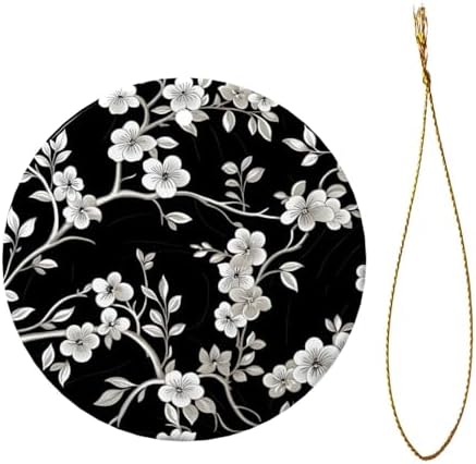 Cherry Blossom Ceramic Pendant Christmas Ornament Decor