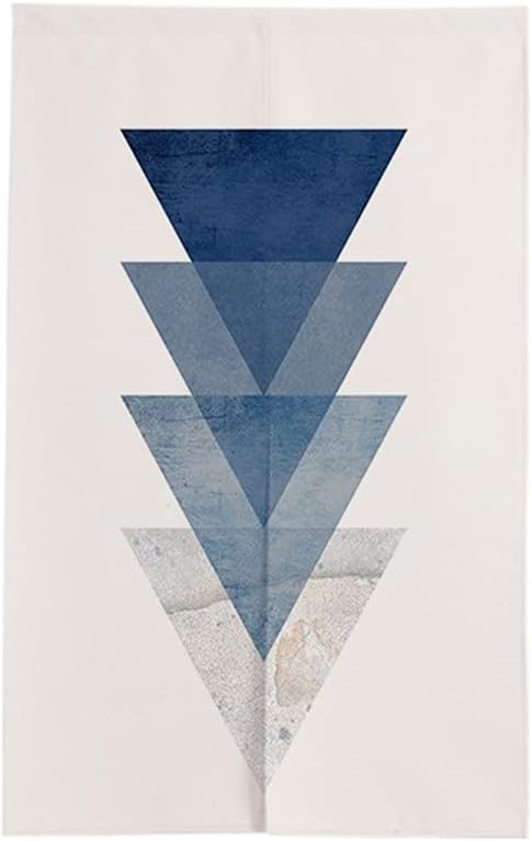 MYRU Japanese Noren Door Curtain Tapestry Gradient Triangle 335x59 Inches