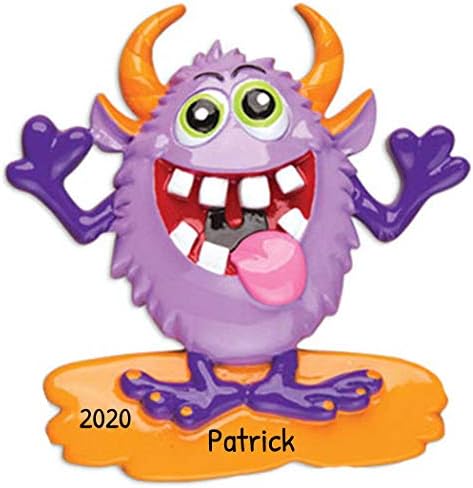 Personalized Monster Christmas Ornaments 2024 for Boys
