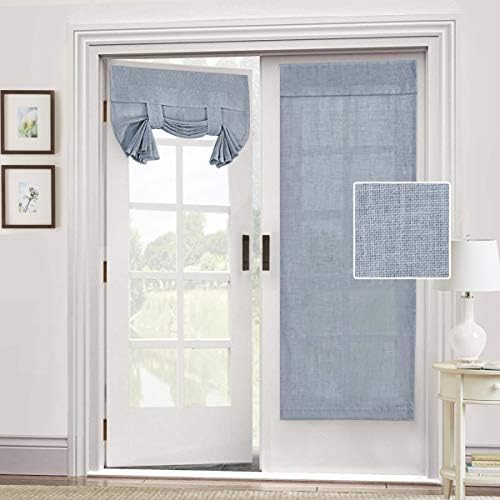 HVERSAILTEX Natural Linen Semi Sheer Curtains for French Doors