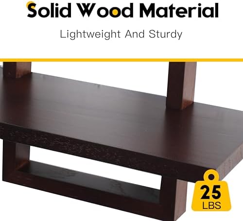 PHOENANCEE Square Floating Shelves Set of 2 Black Modern Chic