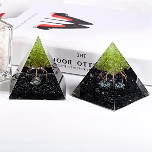 Rockcloud Tree of Life Orgone Pyramid Crystal Decor
