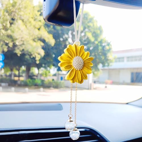 Chrysanthemum Car Decor - Rear View Mirror Accessory