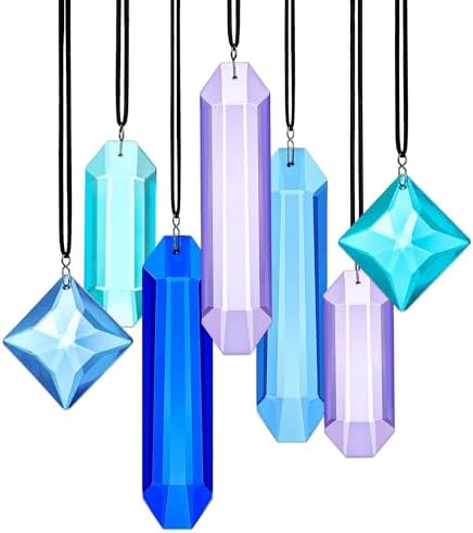 7 Pack Crystal Ornaments for Christmas Tree and Window