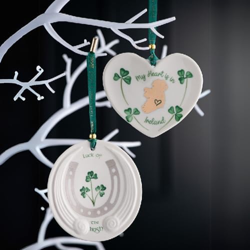 Belleek Luck of The Irish Shamrock Ornament