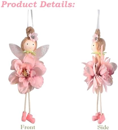 GIHOO Spring Flower Angel Doll Hanging Ornament 5pcs 78inch