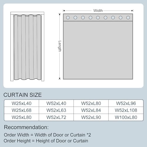 AOSKY Door Curtains for Privacy Light Blocking