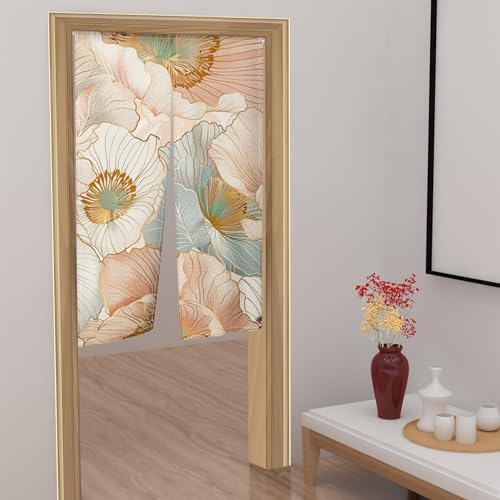 Leowefowa Boho Flower Doorway Curtain for Privacy
