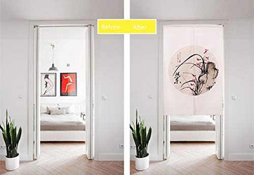 BAIHT HOME Japanese Noren Door Curtain Tapestry Cotton Linen Blackout Panel