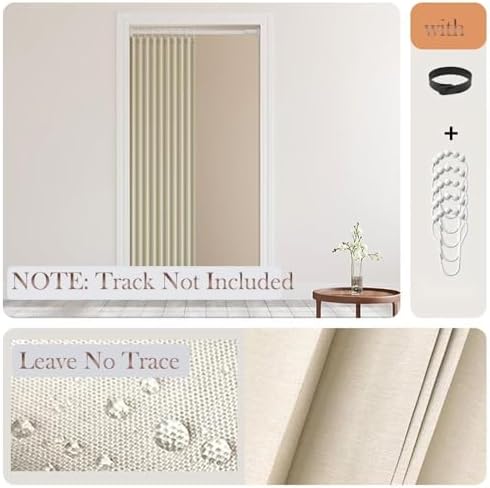 Blackout Door Curtain with Hooks 59x94 Inch Panel