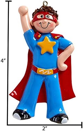 Personalized Superhero Tree Ornament for Kids 2025