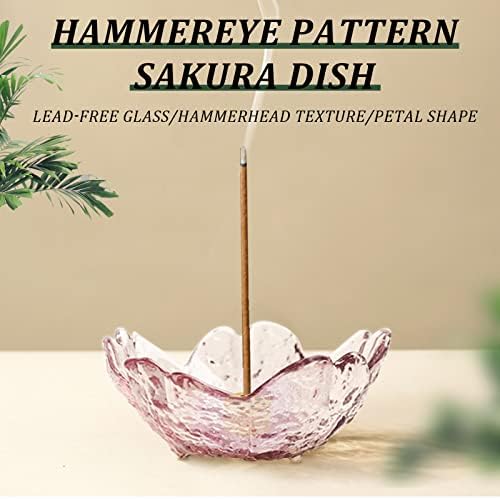 Cherry Blossom Incense Stick Holder with 9 Holes Brass Base