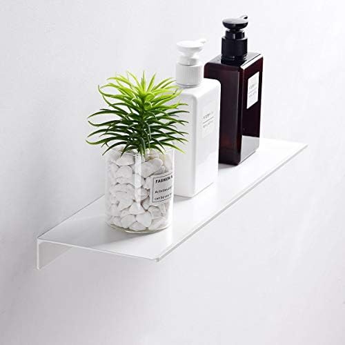 Modern Floating Shelf Wall Mounted Heavy Duty 16 Inch White 2 Pack