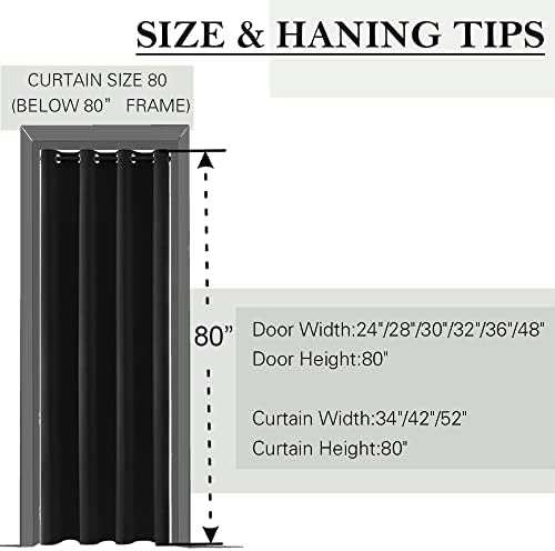 SHINELAND Thermal Insulated Curtain Panels for Hallway and Door