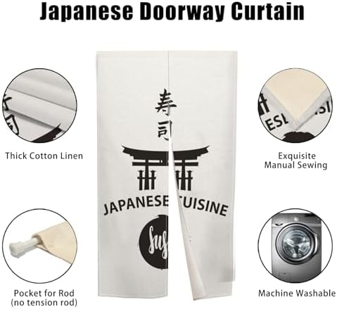 Japanese Noren Door Curtain Decor 283x472 Inches