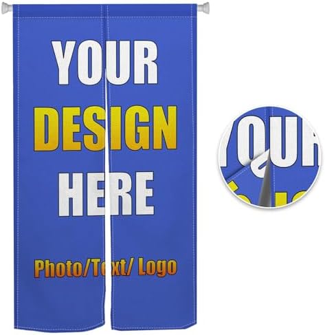 Leowefowa Custom Double Sided Noren Curtain for Doorway Partition