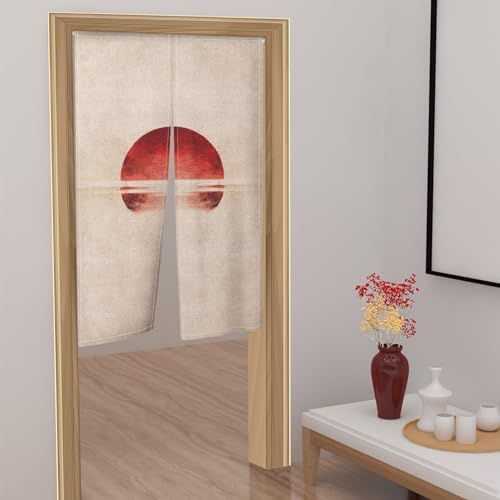 Traditional Japanese Noren Door Curtain 283 x 472 Sunset