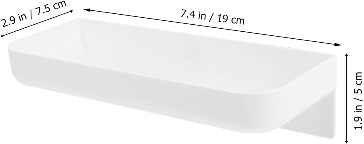 2pcs White Floating Shelves Wall Mounted Organizer Storage
