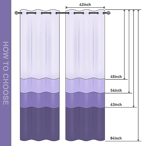 Jekeno Great Wave Blackout Curtains 2 Panels Set