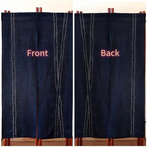 Handmade Japanese Shibori Noren Curtain 335x65in Bamboo