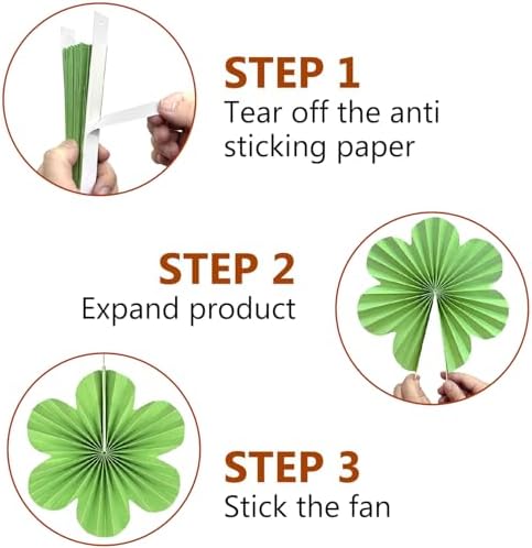9 Pcs Paper Flower Fans for Party Decorations