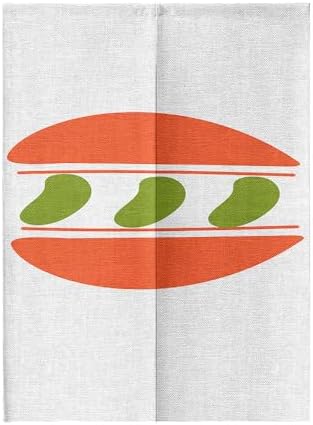 Chickwin Japanese Door Curtain Modern Noren Panel Orange Green