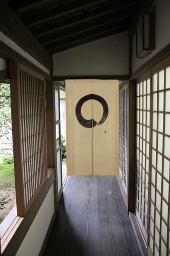 EDOYA Japanese Doorway Curtain Noren Tapestry En Indigo Blue