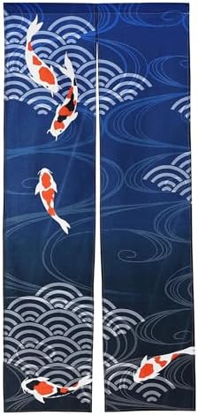nextdesign Noren Doorway Curtain with Nishikigoi Carp Pattern