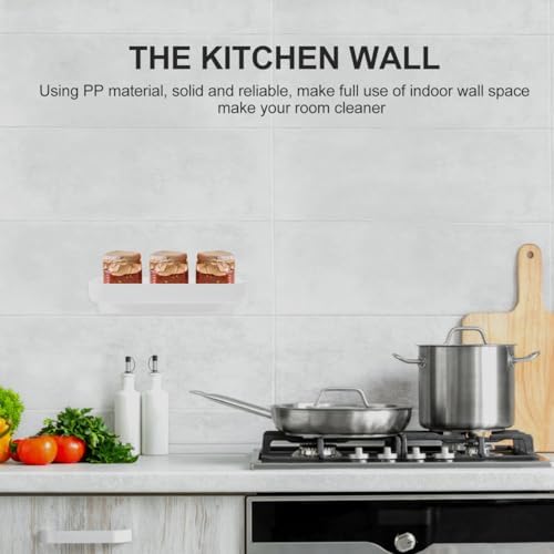 2pcs White Floating Shelves Wall Mounted Organizer Storage