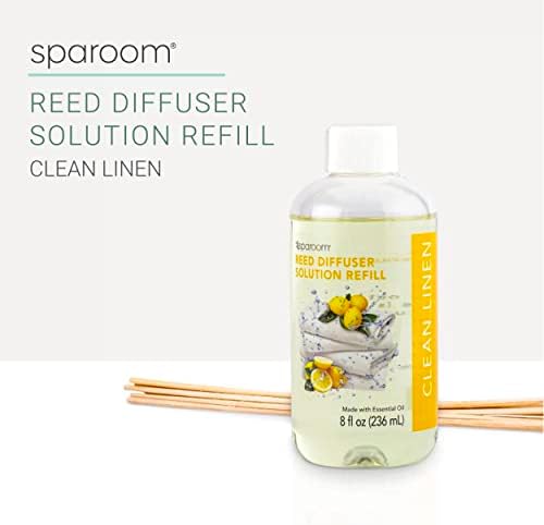 SpaRoom Reed Diffuser Oil Refill Clean Linen Scent 8oz