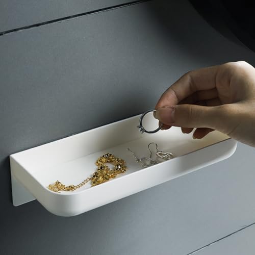 2pcs White Floating Shelves Wall Mounted Organizer Storage