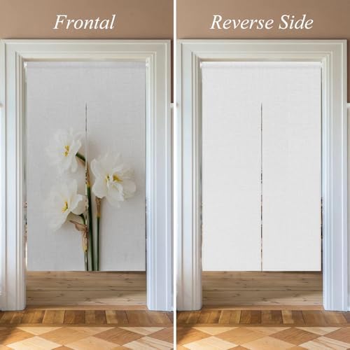 Noren Door Curtain with Bloomy Flower Print