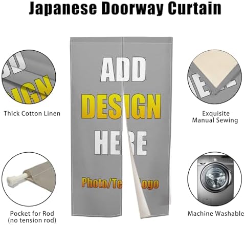 Customizable Japanese Noren Door Curtain Panel Decor