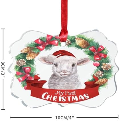 2023 Acrylic Christmas Ornaments Babys First Christmas Hanging Baubles
