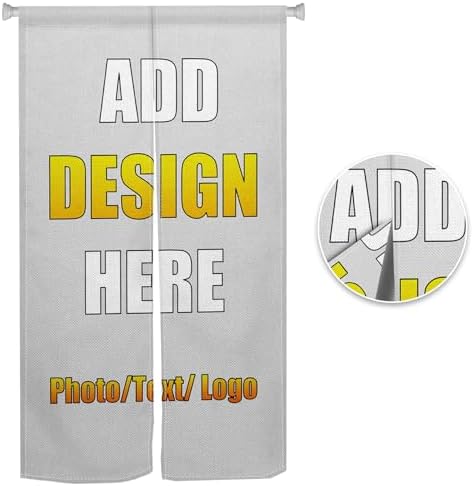 Customizable Double Sided Doorway Curtain with Picture 34x60 Inch