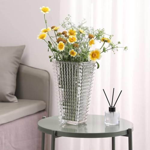 Crystal Glass Vase 11 Inches for Flowers