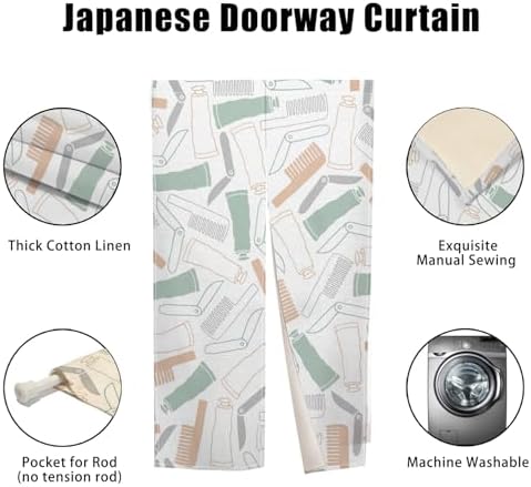 Leowefowa Long Noren Door Curtain 283 x 472 Inches