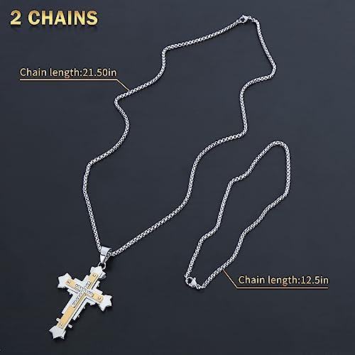Christian Cross Pendant for Car Mirror and Necklace