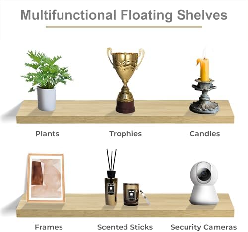 Sorbus Floating Shelves 48 Inch Wall Mounted Book Storage 3 Pack