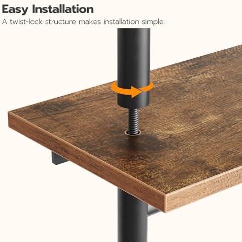HOOBRO 30 Floating Shelves Wall Mount 2-Tier Industrial Pipe Storage