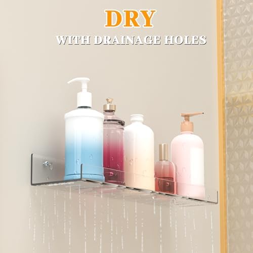 8 Pack Floating Shelves Clear Acrylic Wall Mount Storage Rack