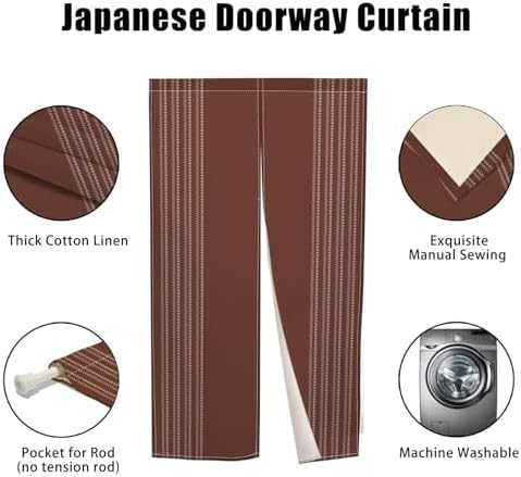 Japanese Style Noren Curtain Panel 34x60 Inch