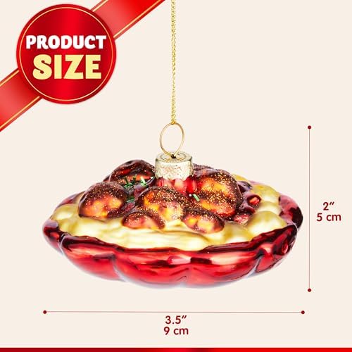 Joiedomi Christmas Meatball Spaghetti Glass Ornament