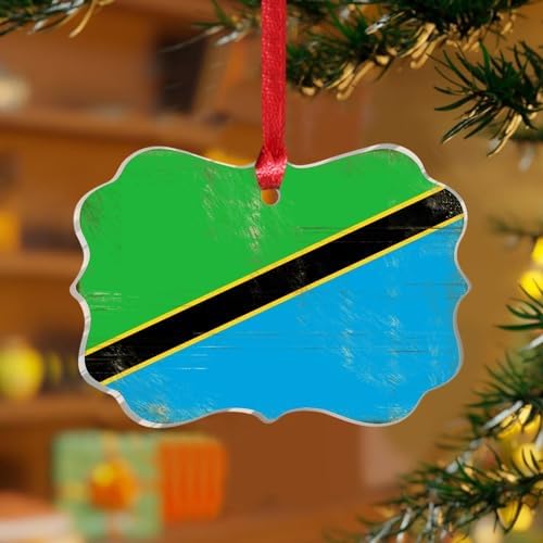 3 Inch Clear Acrylic Christmas Ornaments 2023 Tanzania Decor