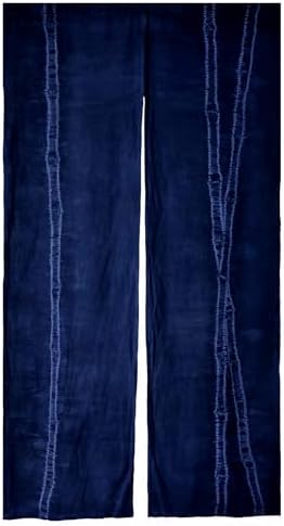 Handmade Japanese Shibori Noren Curtain 335x65in Bamboo