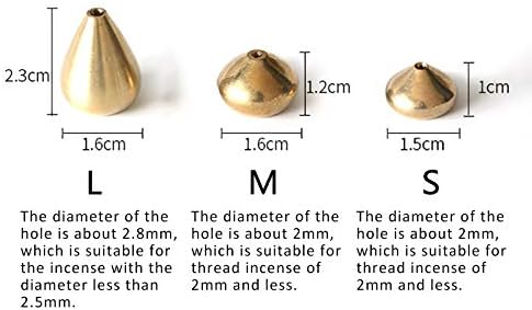 IKAAR 3 Pack Brass Incense Holders for Sticks and Cones