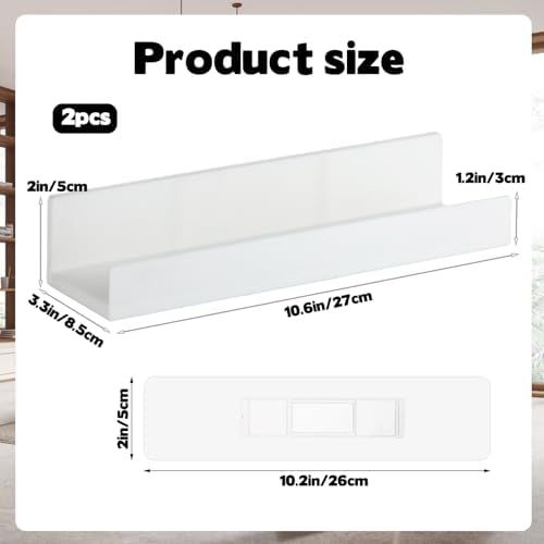 Rainmae 2 Pcs Floating Window Shelves for Plants